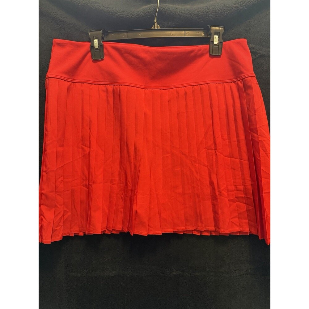 LIZZO Yitty Skirt Size XL Ultraluxe High Waist Tennis Skort Built In Shorts Red